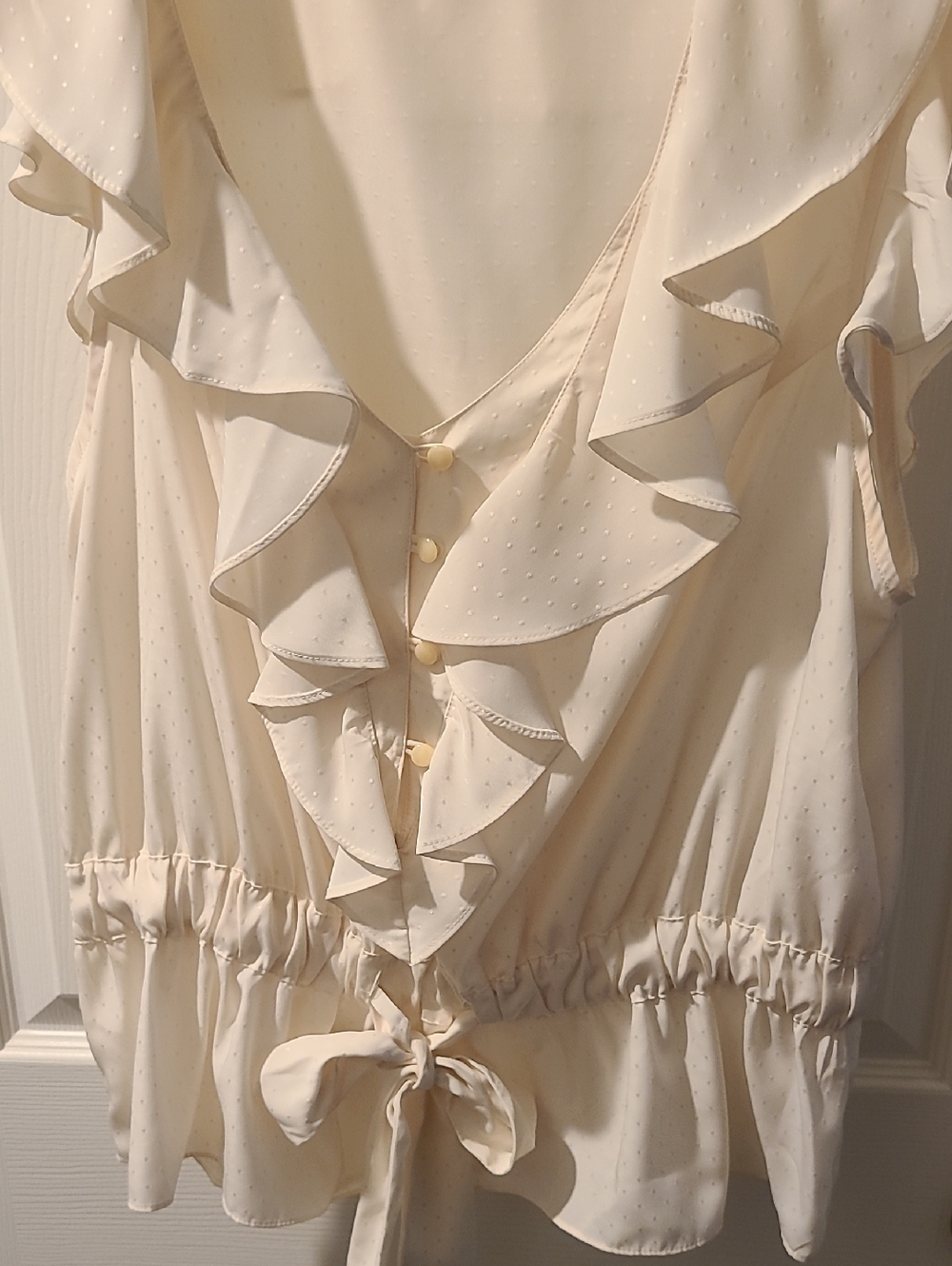 Elle Vanilla Blouson Top SIZE XL